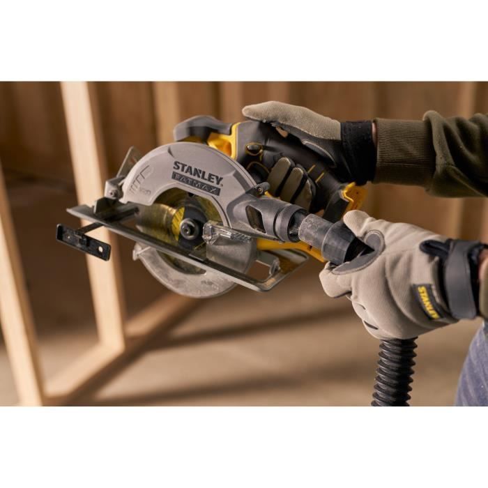Sierra circular inalámbrica - 18V - STANLEY FATMAX - SFMCS500M1S-QW - Profundidad de corte de 54 mm (a 90°) - Batería de 4 Ah + Cargador