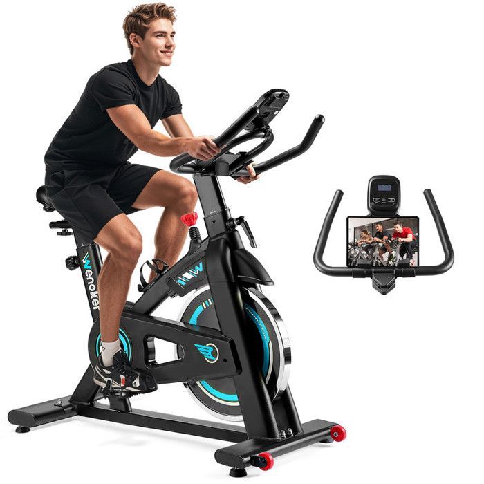 Vélo d'Appartement avec APP - Silencieux avec Résistance Magnétique Réglable - Ecran LCD - Pour Entraînement Cardio – Capacité150KG