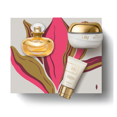 Set de regalo de crema corporal y baño O Boticário Lily Eau de Parfum para mujer 1 unidad 1 unidad