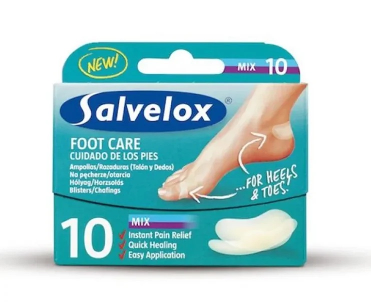 Salvelox Salvelox Voetverzorging Blarenmix Diverse pleisters voor hielen en tenen 10 stuks verband