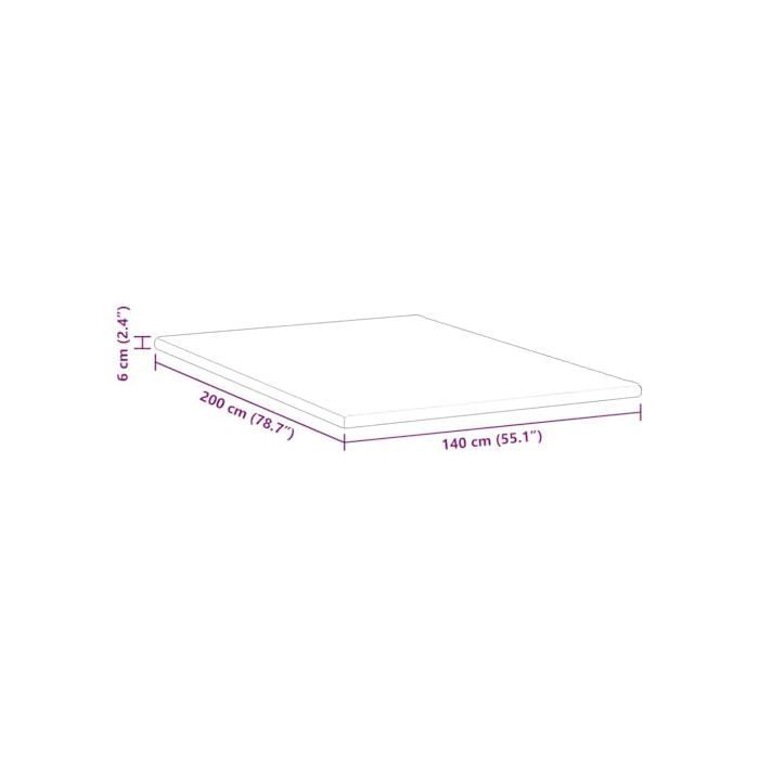 Cubrecolchón de espuma - vidaXL - 140x200x6 cm - Blanco - Tejido jacquard - Espuma viscoelástica - Fácil de cuidar