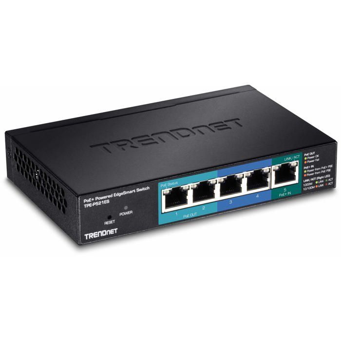 Smart Switch - TRENDnet - TPE-P521ES - 5 ports - PoE+ - Gigabit Ethernet