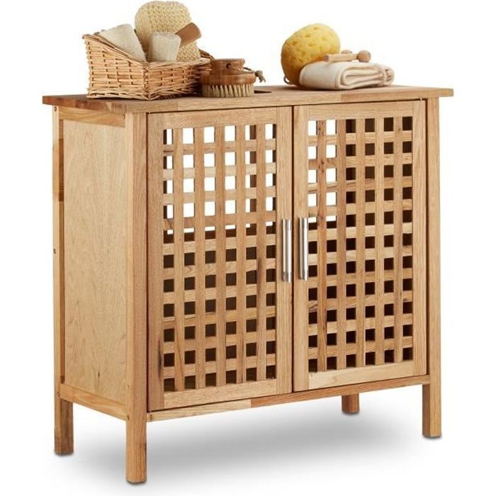 Relaxdays Walnut Furniture Bathroom Accessory Set 10020154_0