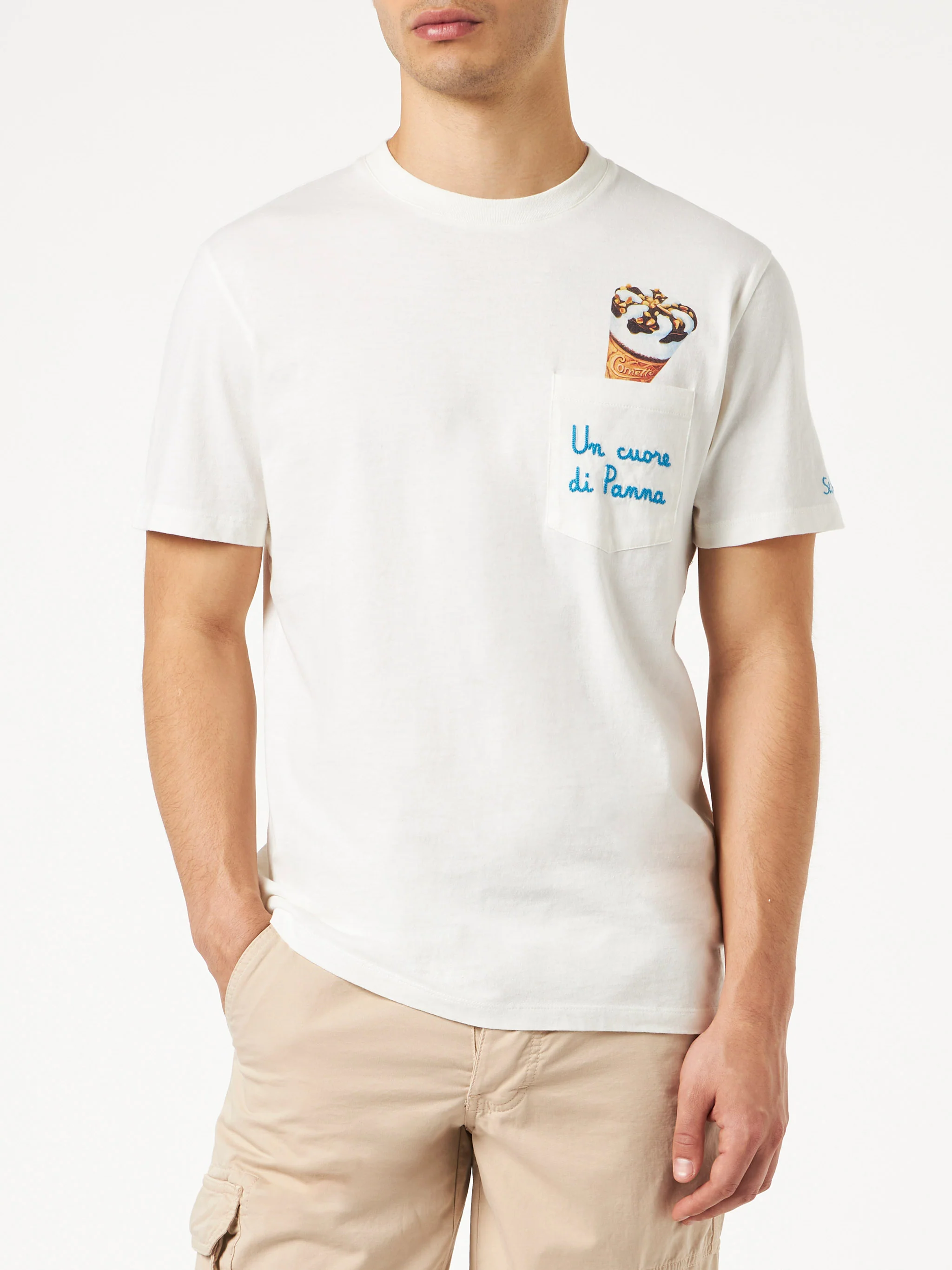 T-shirt stampa Cornetto con taschino ricamato | Edizione Speciale Algi