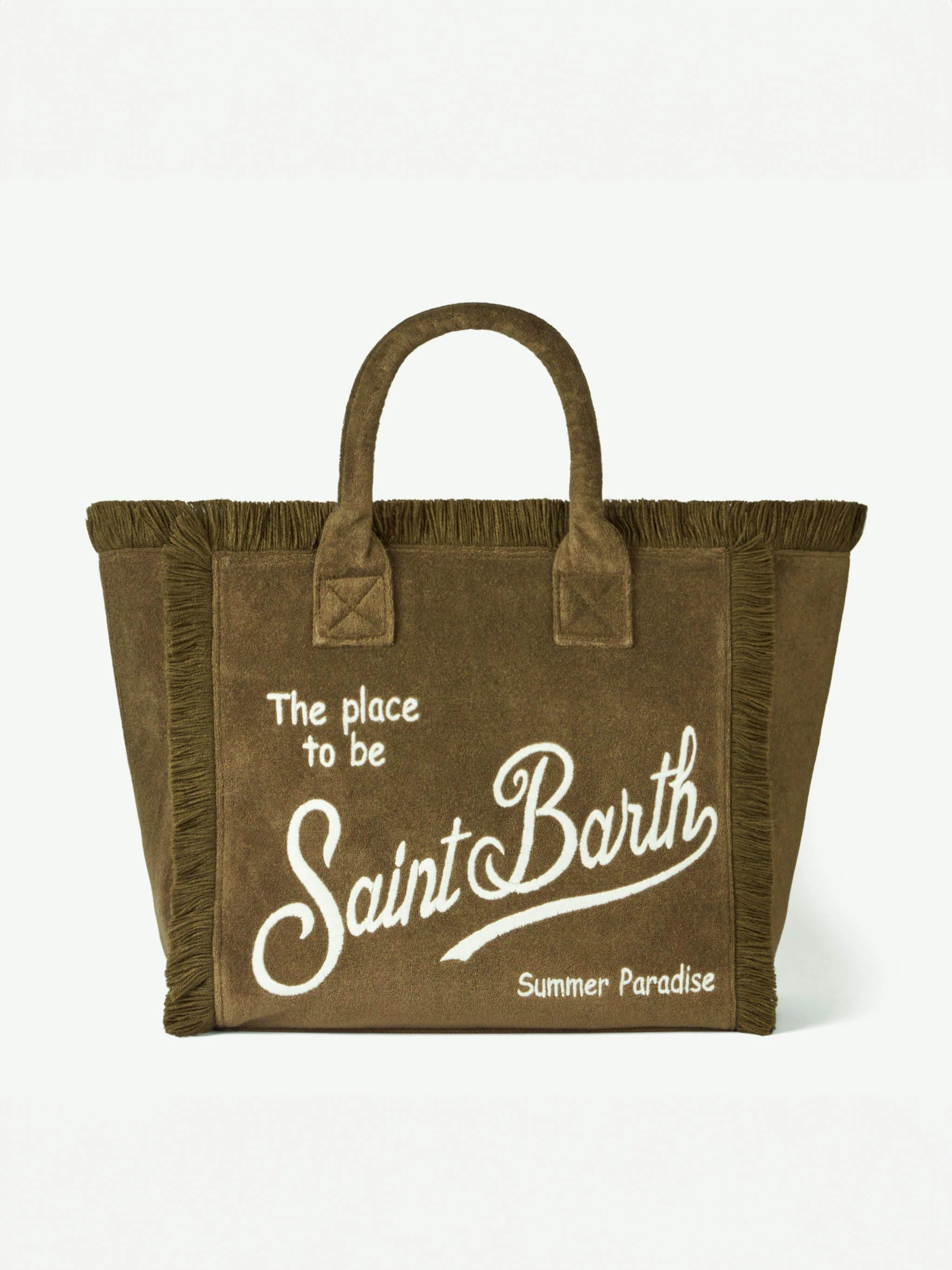 Borsa a spalla Vanity em spugna verde militare