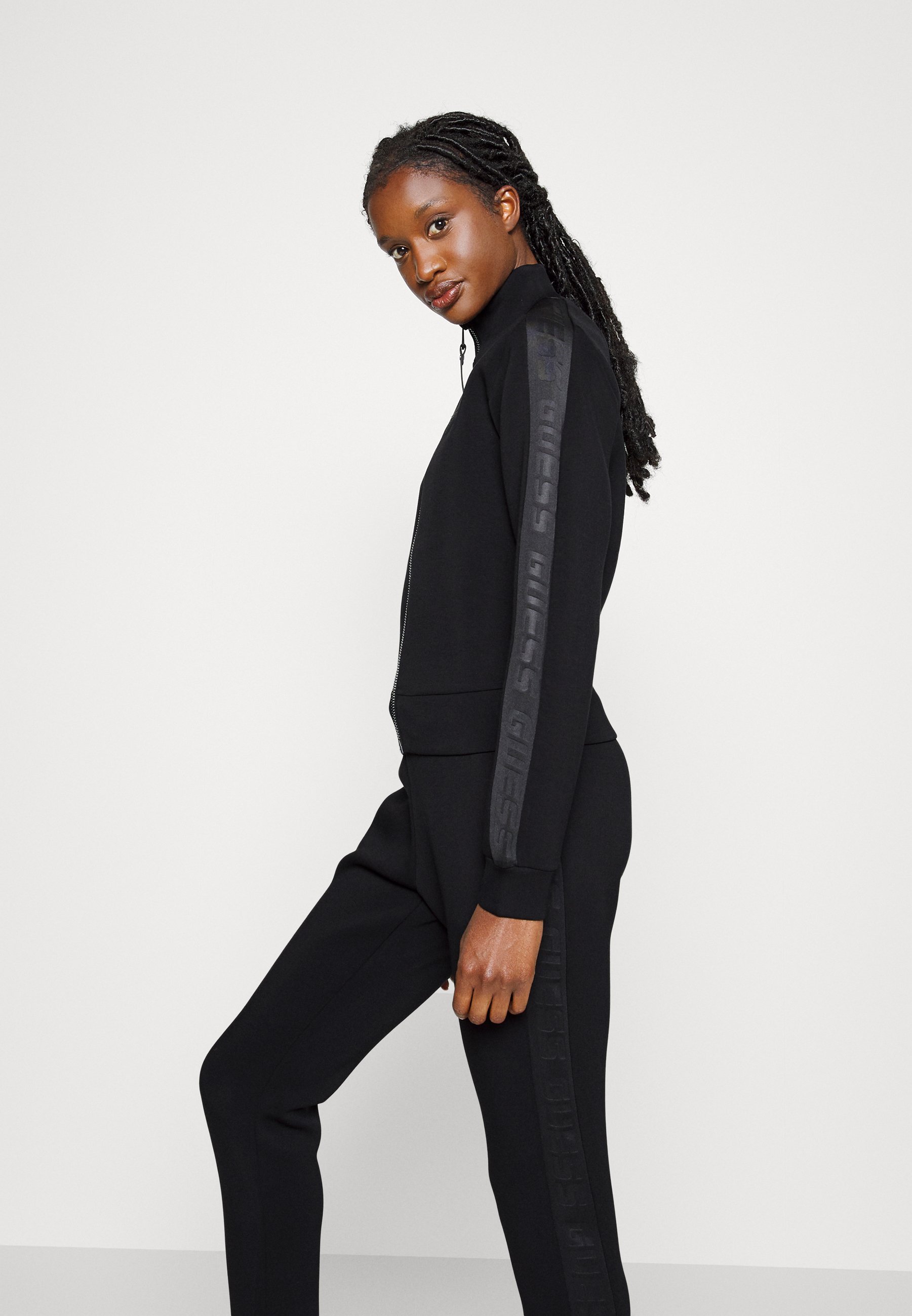 NEW ALLIE ZIP - Genser med glidelås - jet blackGuess