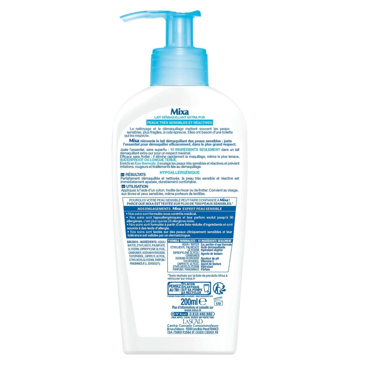 Mixa Lait Demaquillant Extra-pur Apaisant
