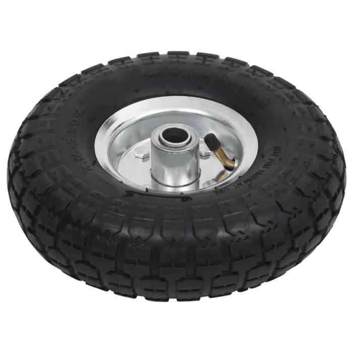 BLACK Friday* 566157 Rueda para carretilla de mano, 2 piezas, goma 4.10-3.50-4 (260 x 83 mm)