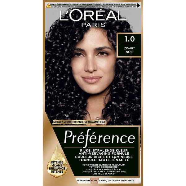 L'Oréal Paris Préférence 1.0 črna obstojna barva za lase<br>