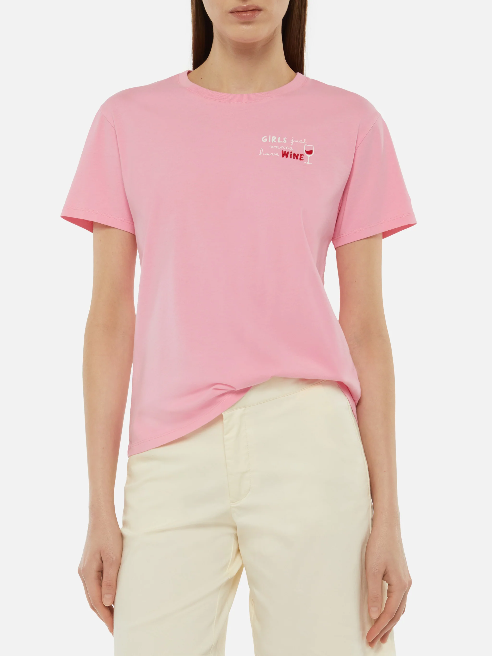 Emilie katoenen T-shirt met borduursel 