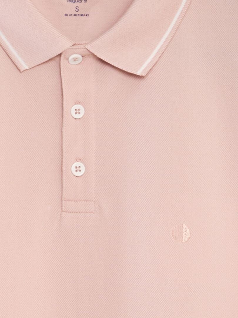 Polo shirt van katoenpiqué - ROZE