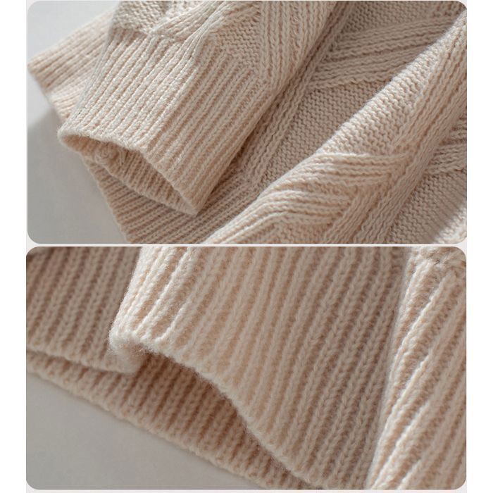 Pull Femme - Modèle Losanges - Maille Tricot Douce - Col Rond - Manches Longues - Automne Hiver