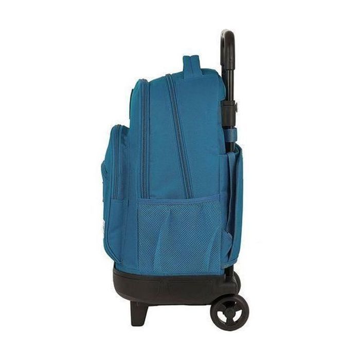 Zaino scolastico con ruote - BlackFit8 - Blu Egeo - Taglia unica - Rimovibile - Unisex