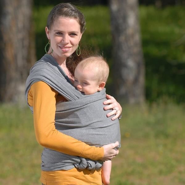Portabebés Moby Wrap gris