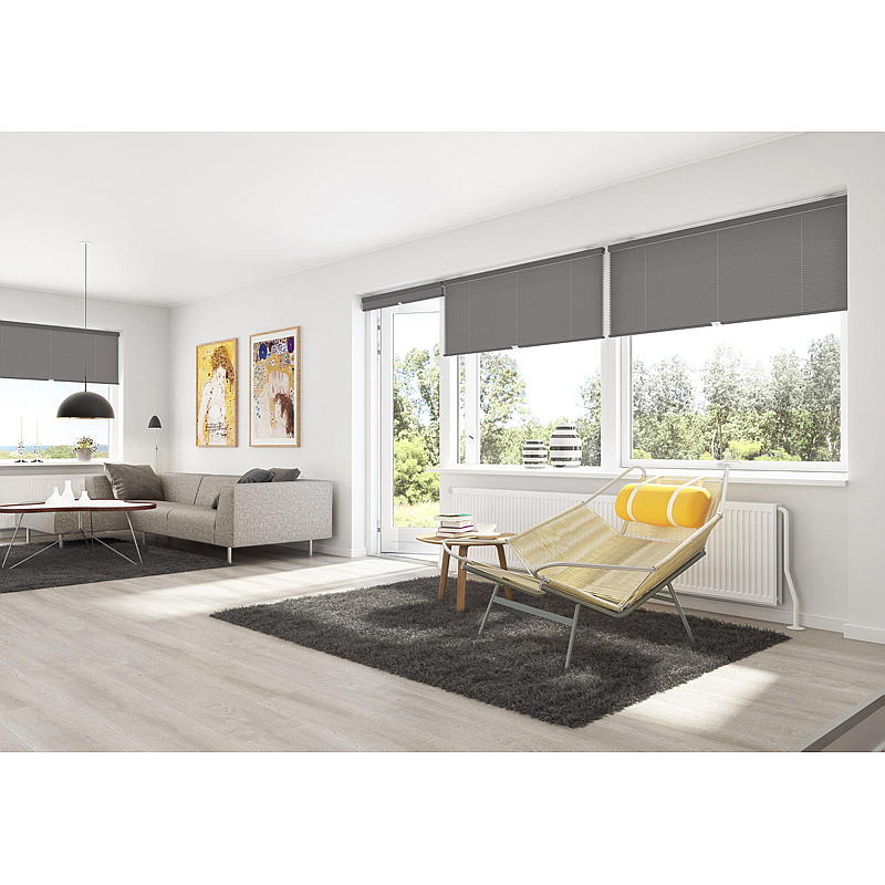 DUOTEX Plisségardin 90x210 cm trådlös grå
