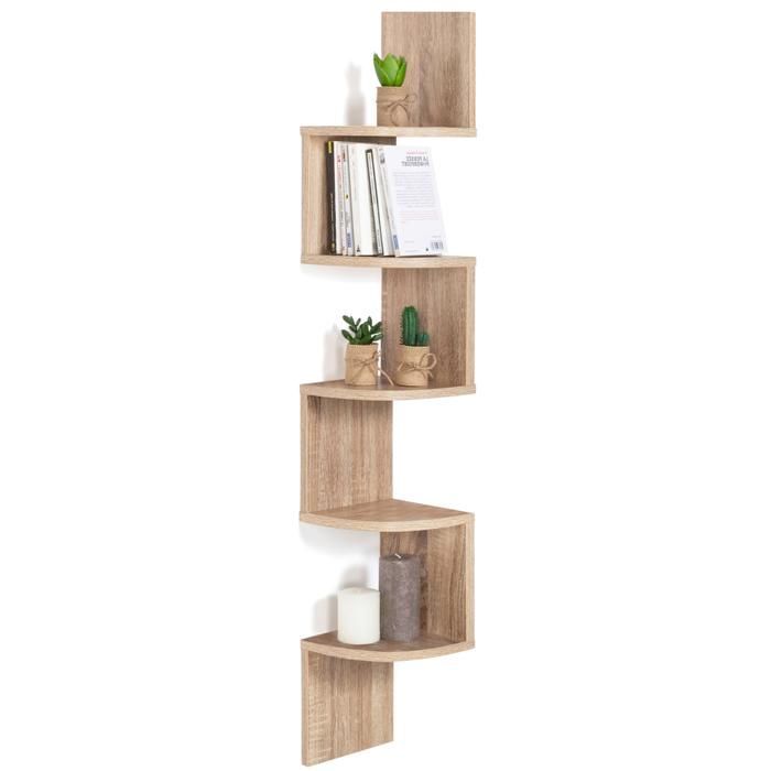 IDMARKET ISA 5-laags hoekwandplank, beukenafwerking