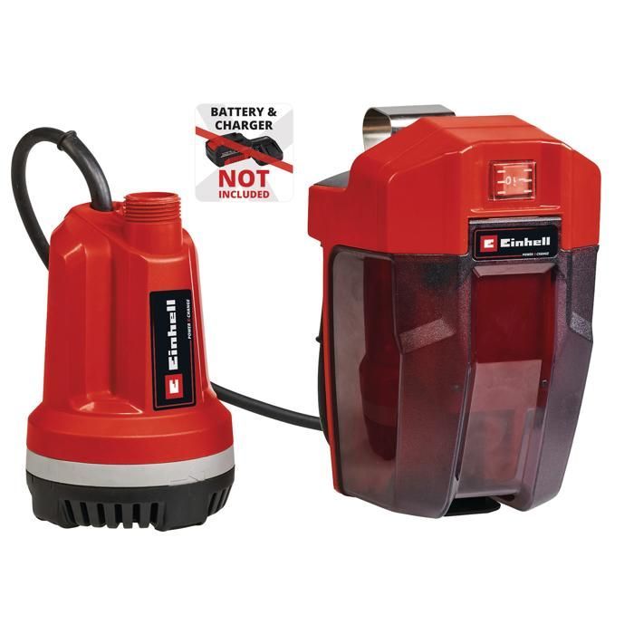 Einhell Pompe d’évacuation pour eaux claires sans fil GE-PP 18 RB Li-Solo PXC (18V) Livré sans Batterie ni Chargeur