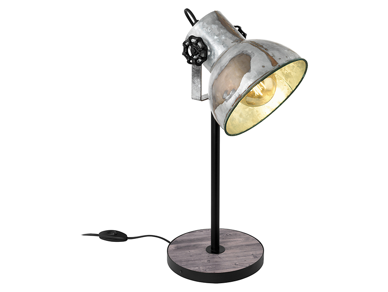 Lampa biurkowa Barnstaple metalowa srebrna