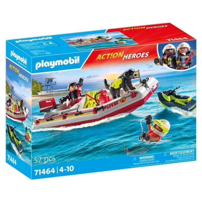 PLAYMOBIL 71464 Fireboat and Jet Ski - Action Heroes - Firefighters - Ages 4+