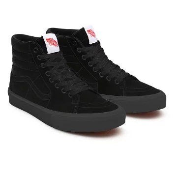 Total Black Canvas Sk8-Hi personalizzate a calzata ampia