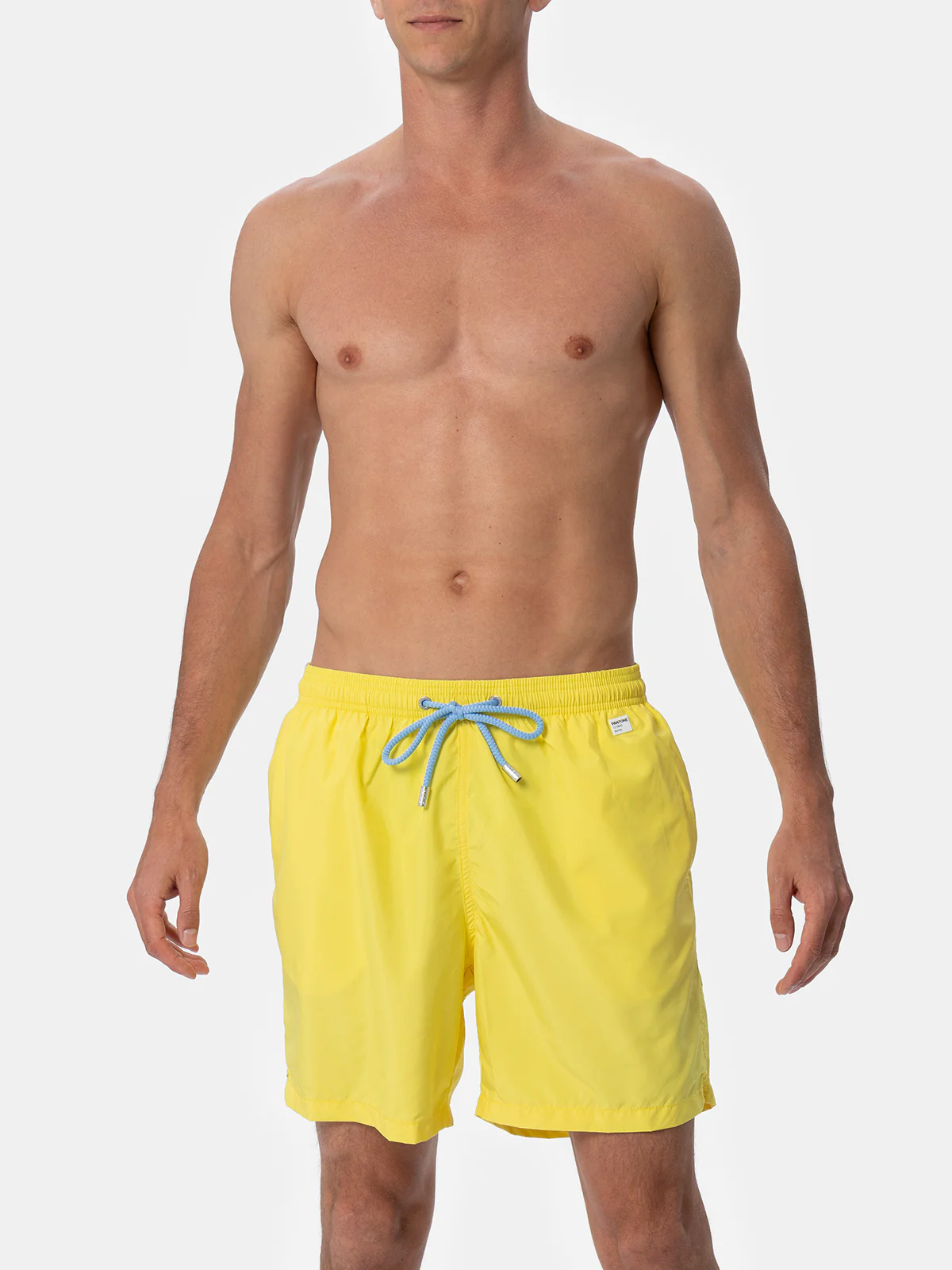 Costume da bagno da uomo in tessuto leggero giallo chiaro Lighting Pan