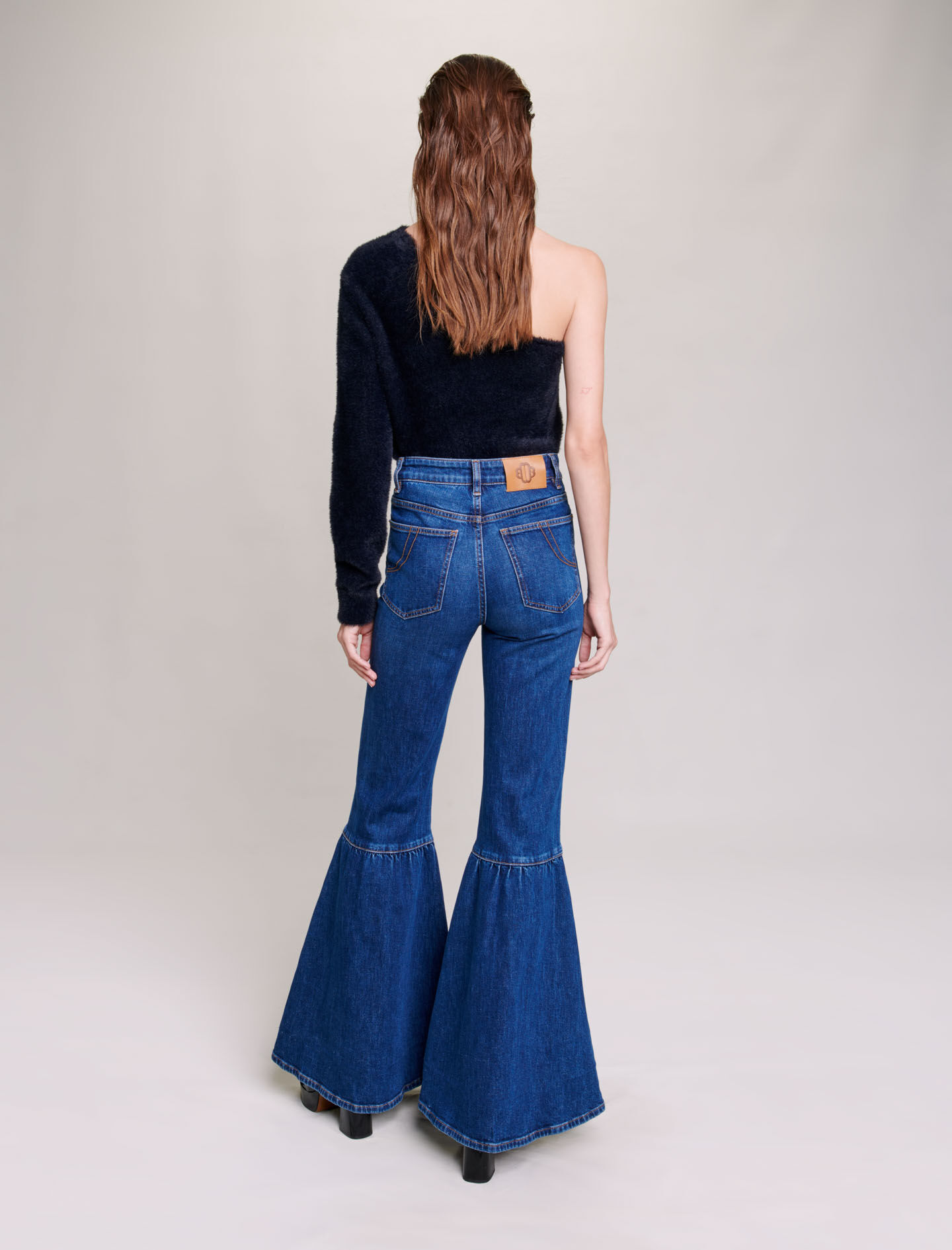 Pulover asimetric - Negru