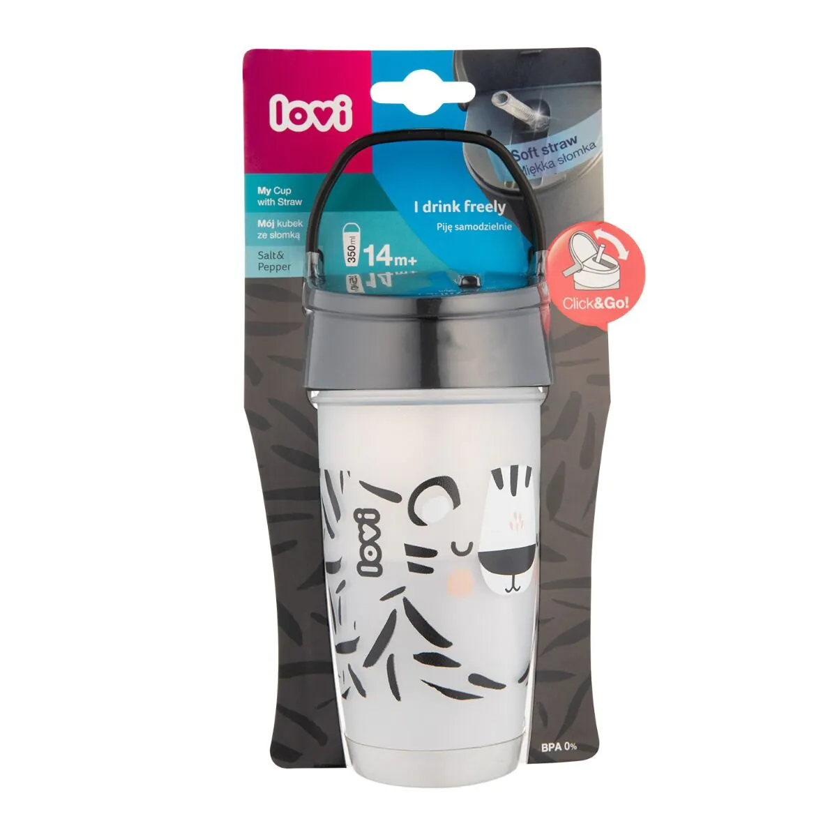 Lovi Mój Kubek ze Słomką Active Salt & Pepper