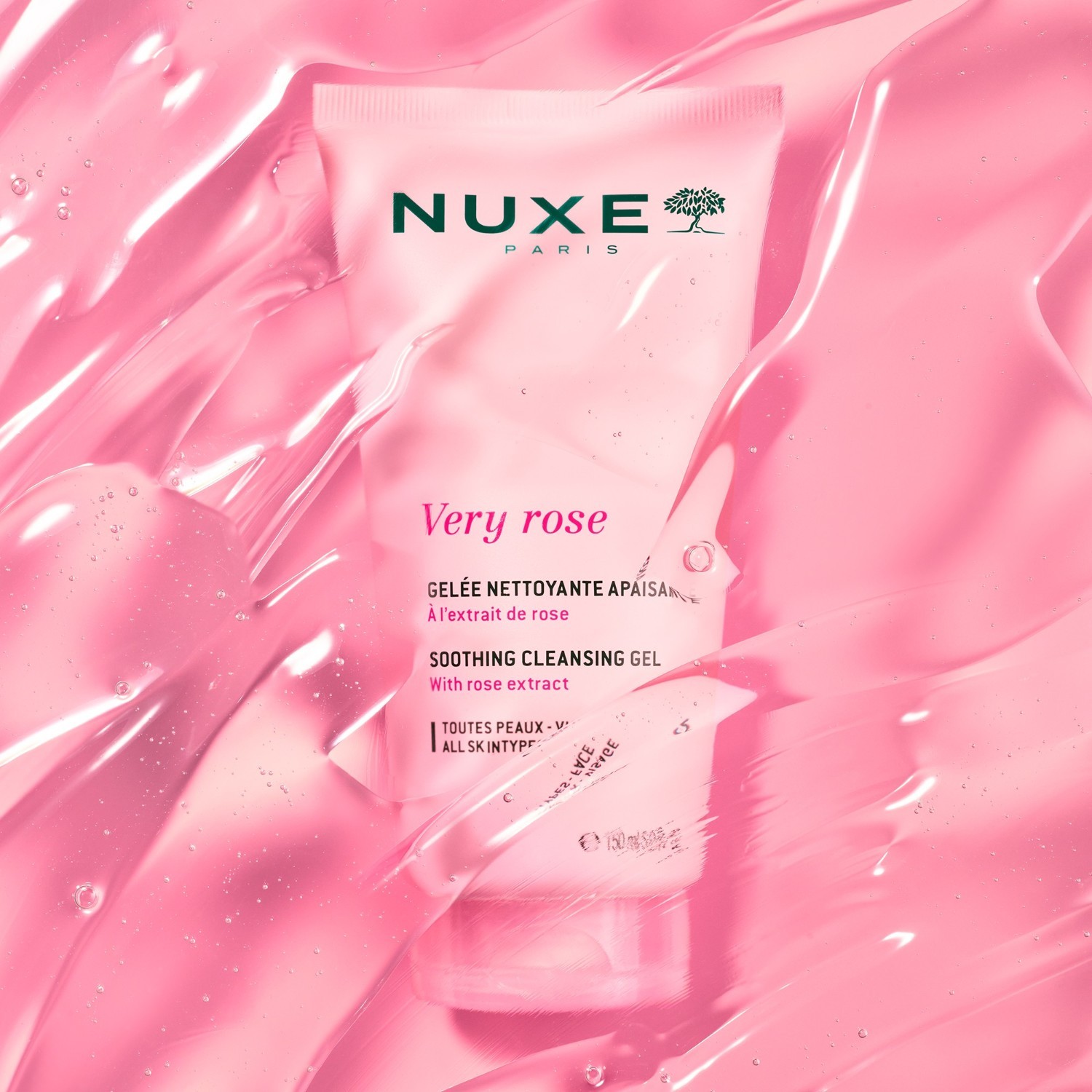 NUXE Skincare Upokojujúci čistiaci gél Very Rose - 150 ml
