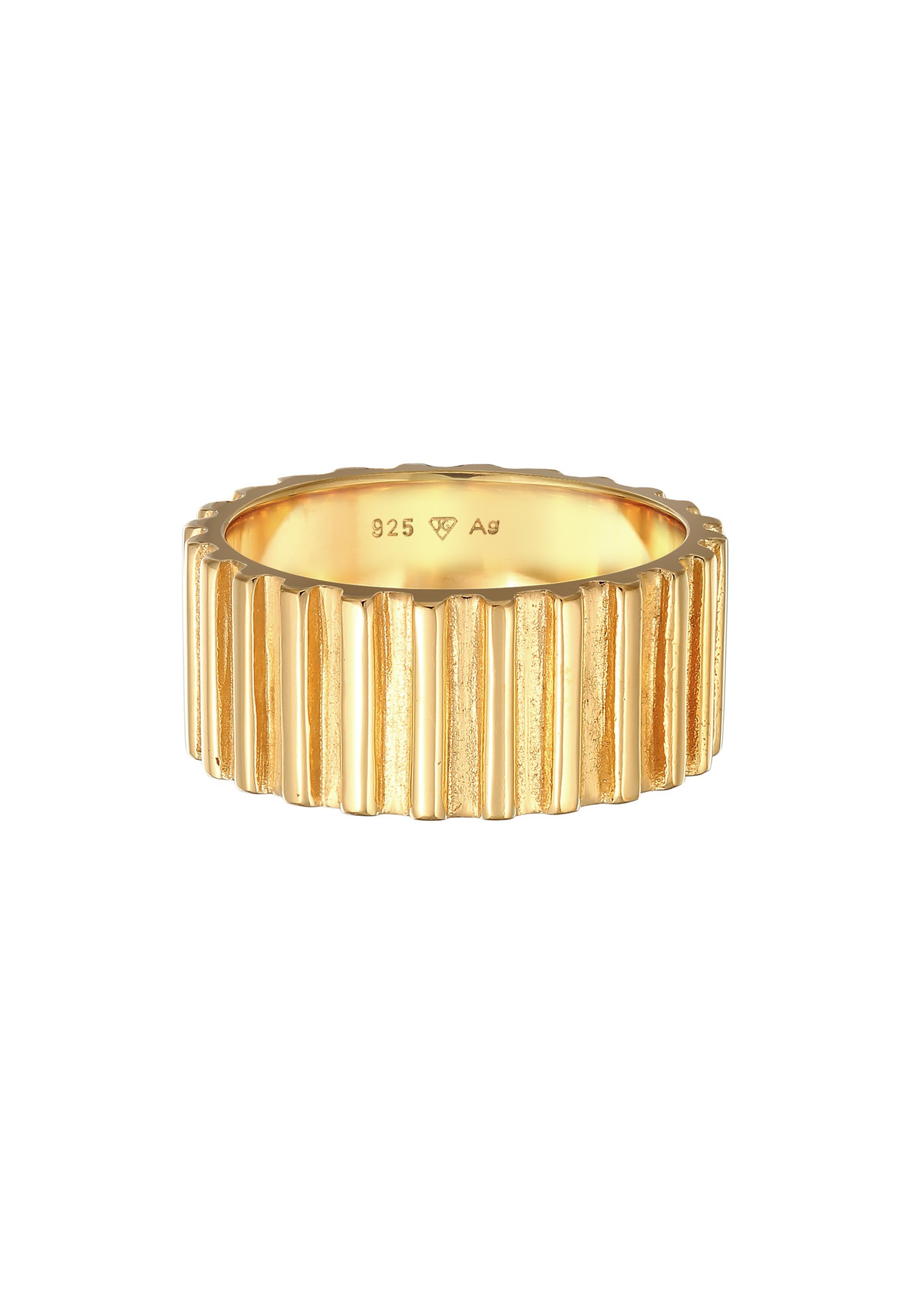 Elli PREMIUM Elli PREMIUM Bague Femmes Bande rainures tendance en argent sterling 925 rhodié