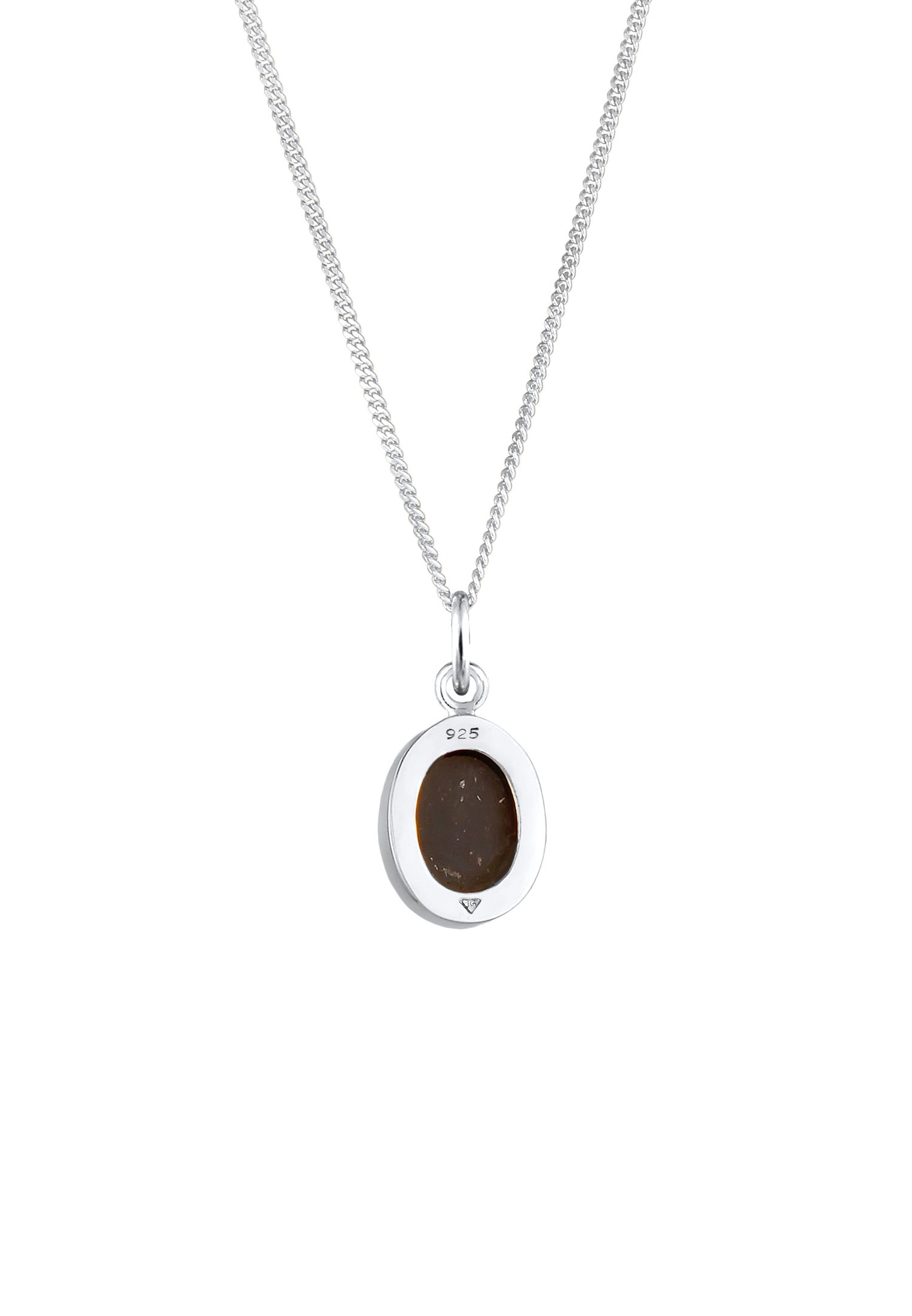 Elli Femmes Pendentif Solitaire Basique avec Onyx Noir en Argent Sterling 925