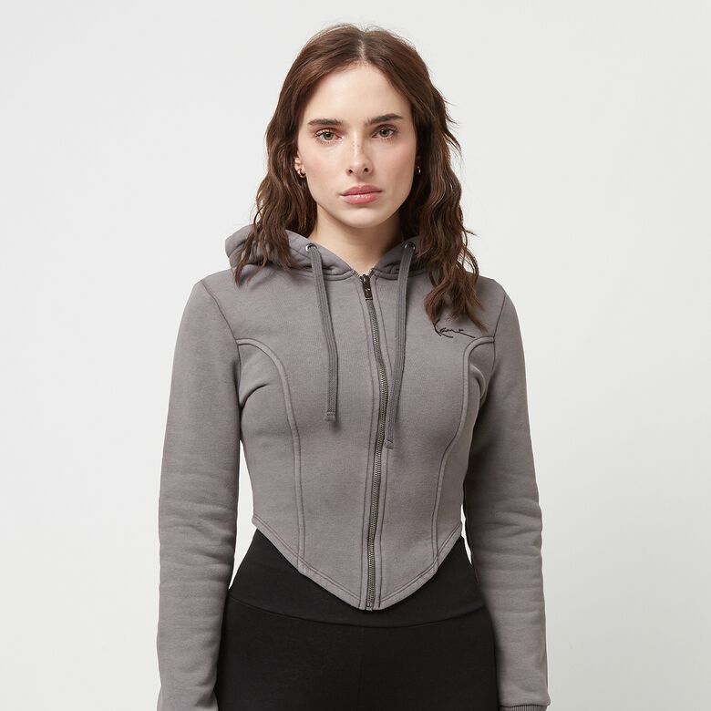 Bluza z kapturem i suwakiem na całej długości z nadrukiem Chest Signature Washed Corsage