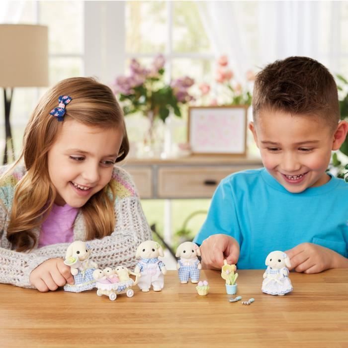 Doll - SYLVANIAN FAMILIES - Brother and Sister Lop Rabbit - Gardening - Articulated - Multicolored