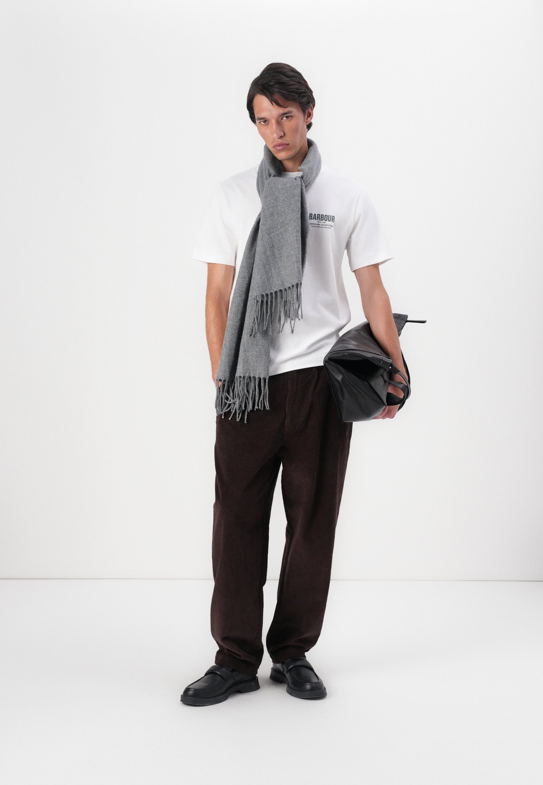 Barbour RELAXED SOUTER - T-shirt imprimé - blanc