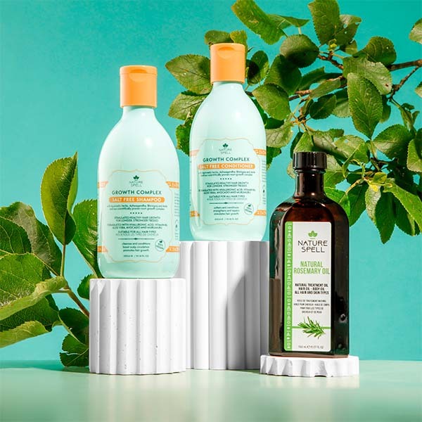 Nature Spell rosmariiniöljyä ja kasvua edistävä shampoo ja hoitoaine