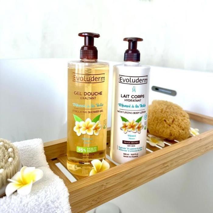 EVOLUDERM - Routine Corps & Cheveux Monoi à la Folie - 8 produits - Ingrédients d'Origine Naturelle