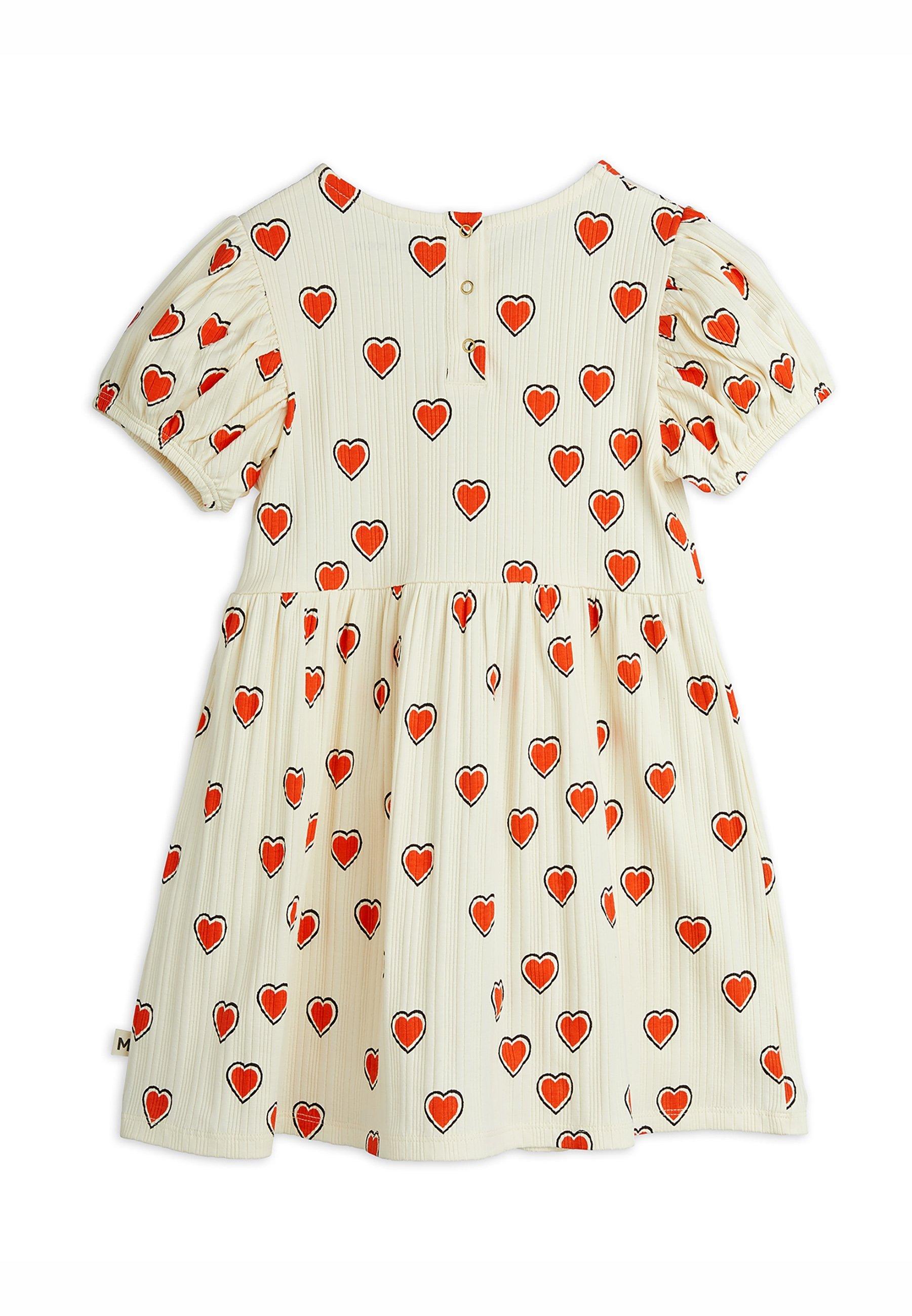 Robe Mini Rodini à motifs de cœurs - Robe en jersey - Blanc cassé