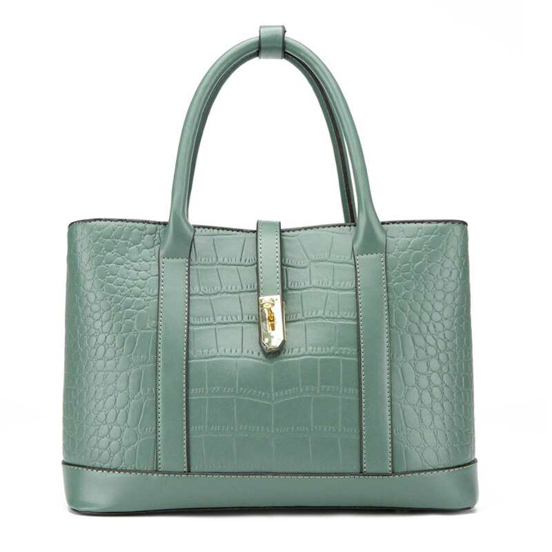 Borsa tote da donna di grande capacità in pelle di alligatore, borse a tracolla in pelle di marca famosa per donna