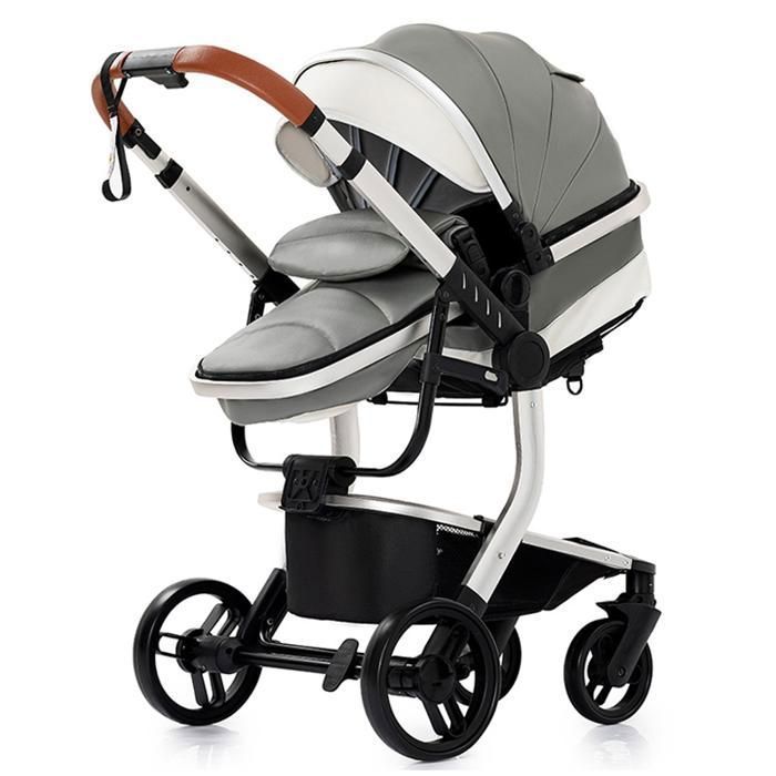 Carrinho de Bebê Magic ZC, Carrinho 3 em 1, Sistema de Viagem, Carrinho Dobrável, Carrinho de Viagem Confortável, Couro PU, Bolsa, Canguru para Bebê (0-3 anos)