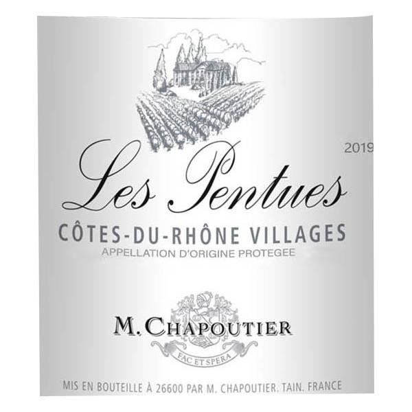 M. Chapoutier Les Pentues 2021 Côtes du Rhône Villages Organic - Vino Rosso della Valle del Rodano