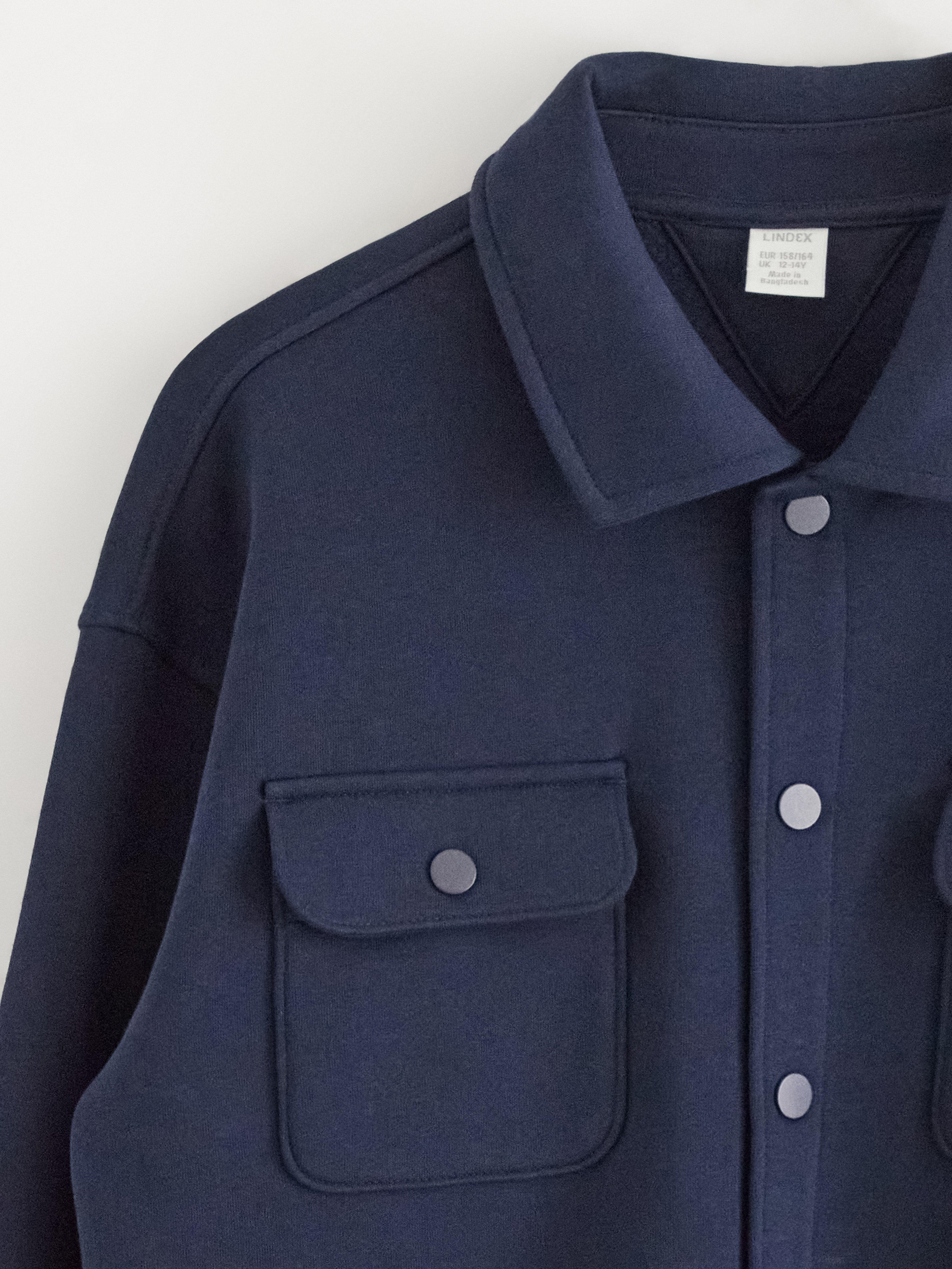 Overshirt i trikå Dark Navy