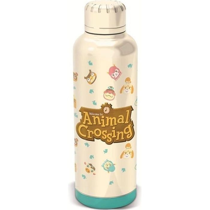 Garrafa de água reutilizável - Animal Crossing - Metal - 515 ml