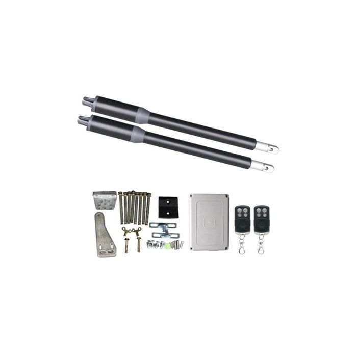 Schwingtor- und Antriebsset – Casanoov – VOGEL – 3,5 m, H. 161 cm – Grau – Aluminium / RANGER B150 Antrieb