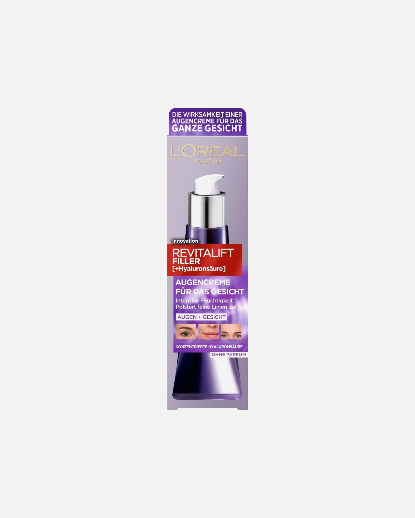 L'Oréal Paris Revitalift krema za oči, filer protiv starenja s hijaluronskom kiselinom za lice – 30 ml