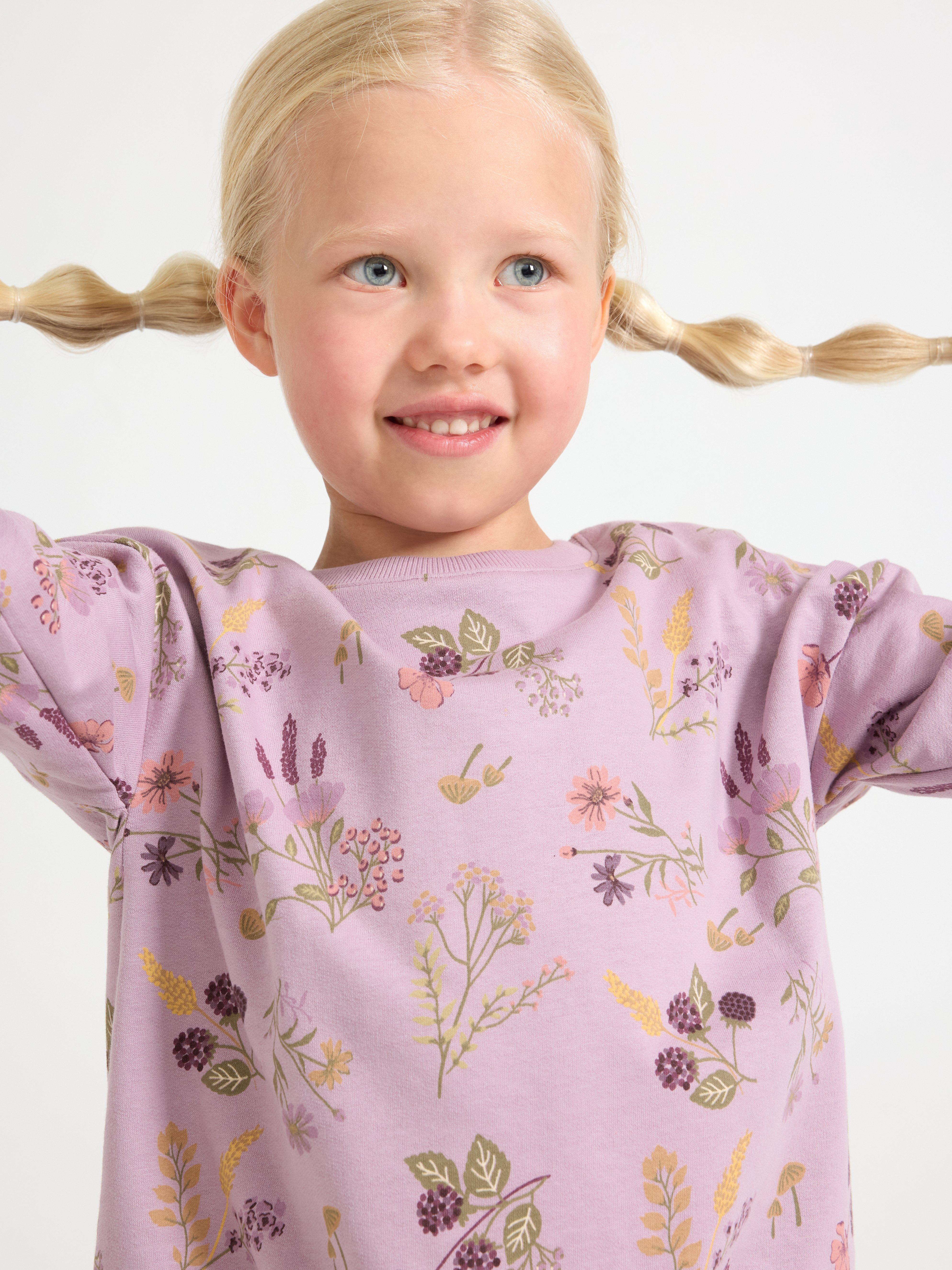 Sweatshirt med borstad insida Light Dusty Lilac