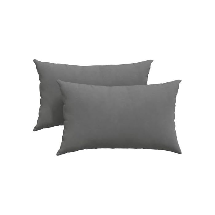 Stoffen bankkussens - vidaXL - Donkergrijs - 50x30x18 cm - Afneembare hoezen - Polyester vulling