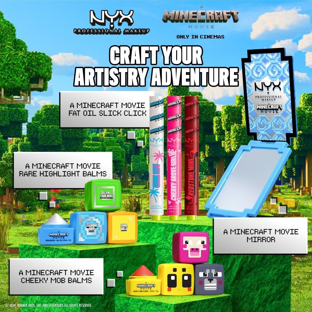 NYX Professional Makeup Lipgloss Minecraft Collection Minecraft Film Fat Oil Slick Click - 1 vnt.
