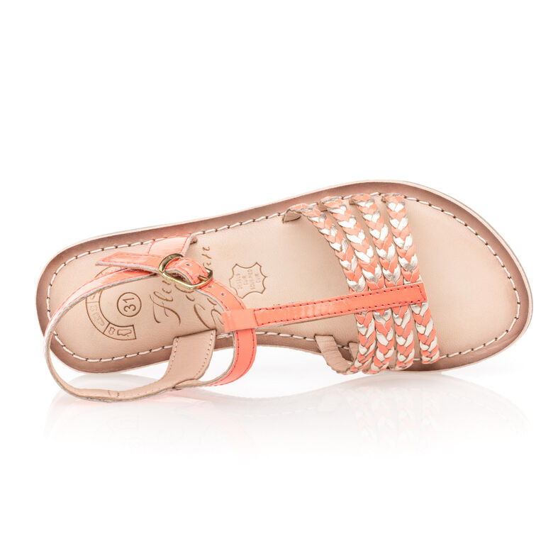 Sandalias rosas para niña / Zapatos de punta abierta