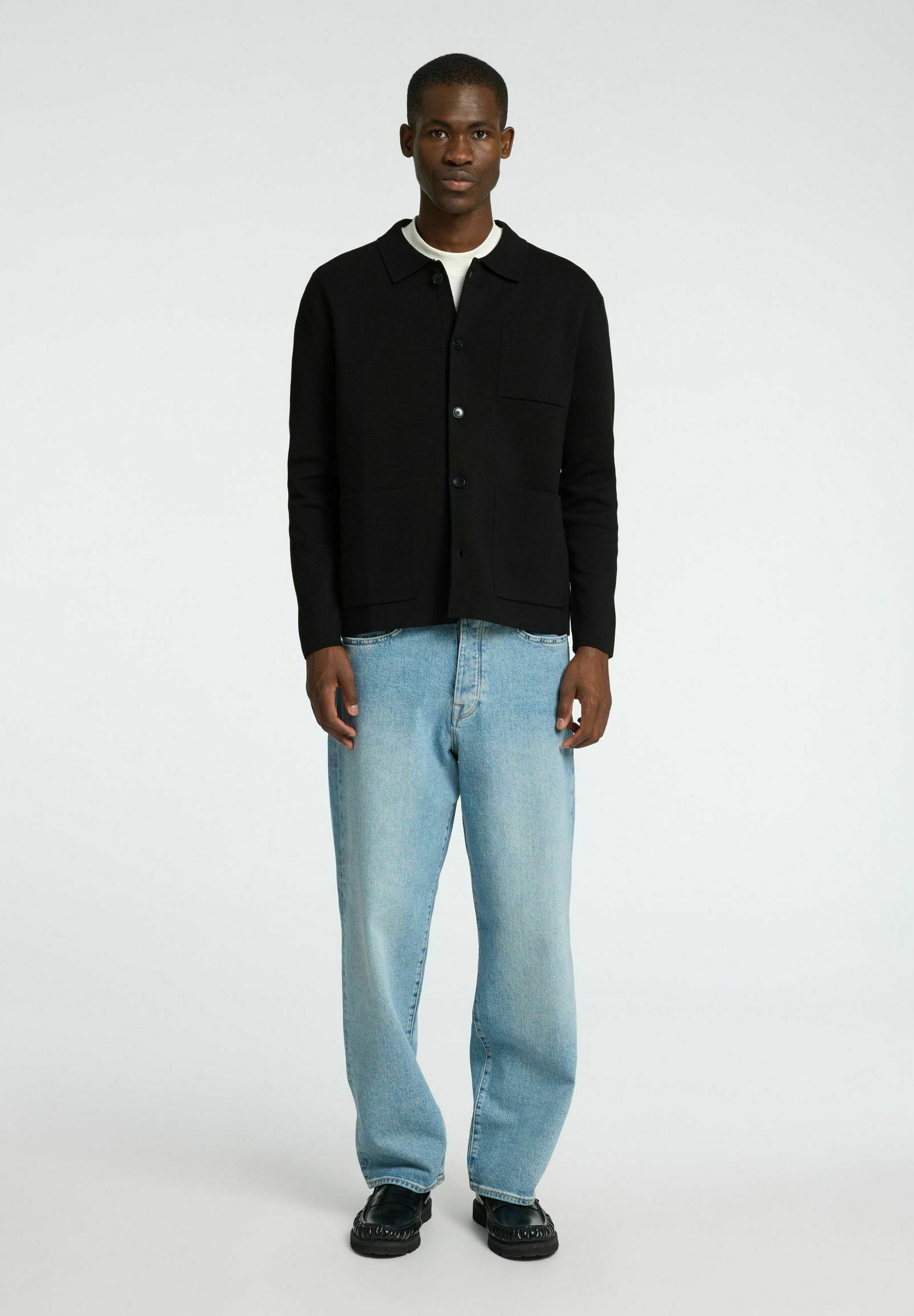 Selected Homme SLHMIKE LIGHT RELAXED - Cardigan - nero