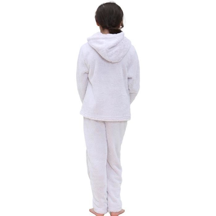 Kinderpyjamas für Mädchen und Jungen, schlicht, hochflorig, aus dickem Fleece, rosa, Nachtwäsche-Sets, Alter 5-13 Jahre