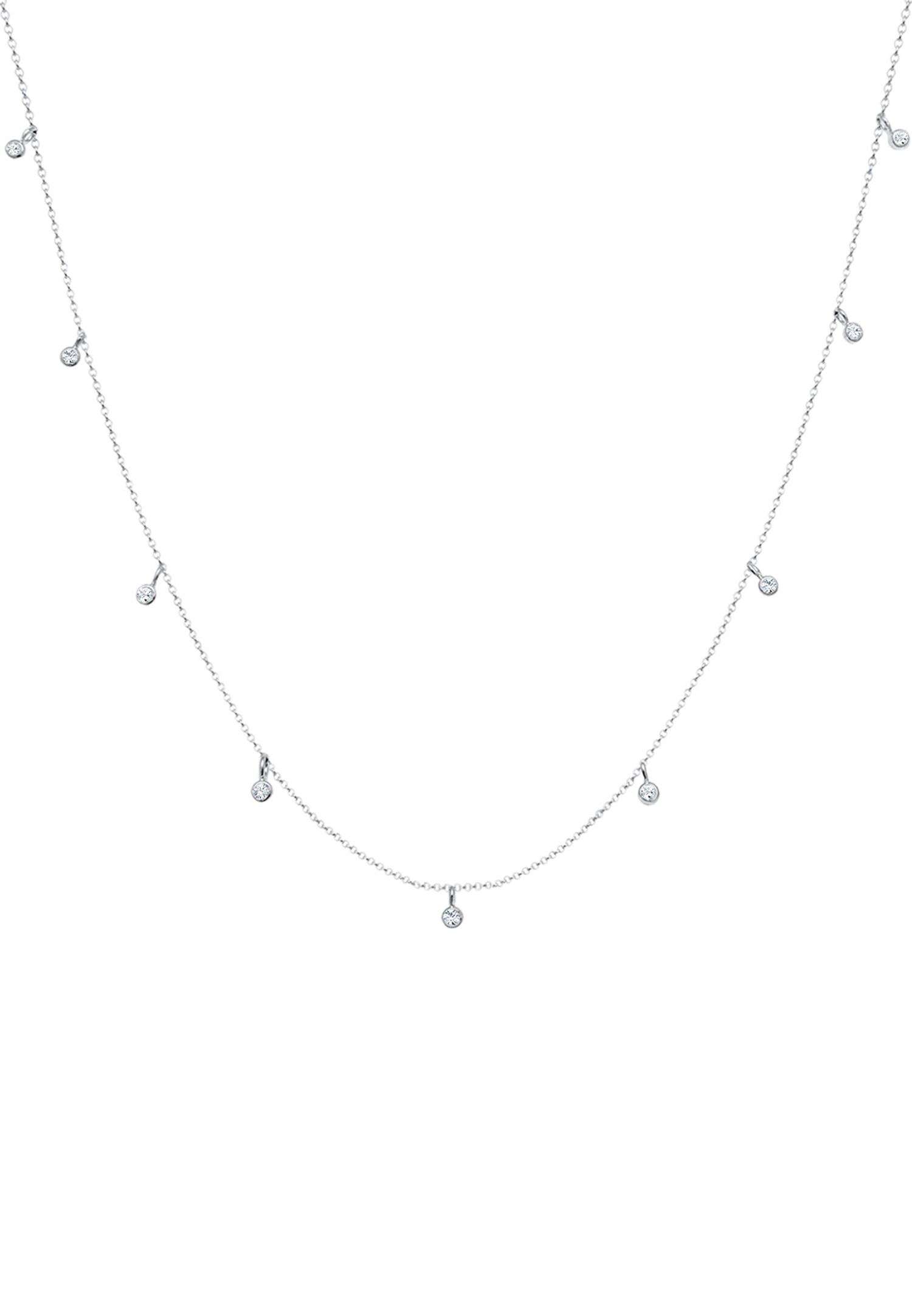 Elli Femmes Solitaire avec cristaux en argent sterling 925